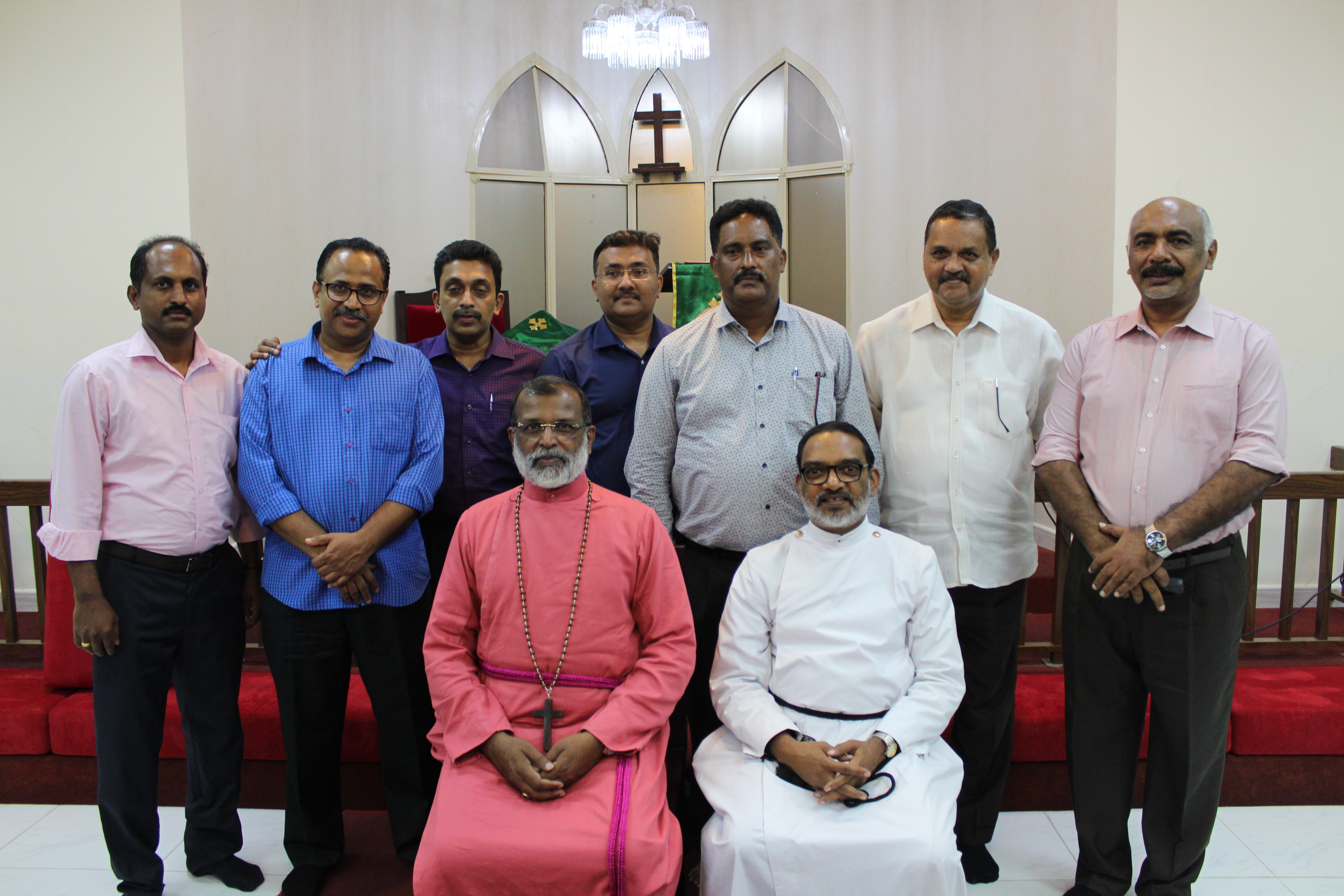 Laity Fellowship Committee 2022-23 with Rev. Shaji Jacob Thomas and Bishop Rt. Rev. Dr. Malayil Sabu Koshy Cherian